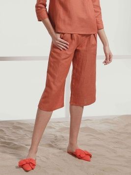 Terracotta culotte pants, Bordeaux, XS/S