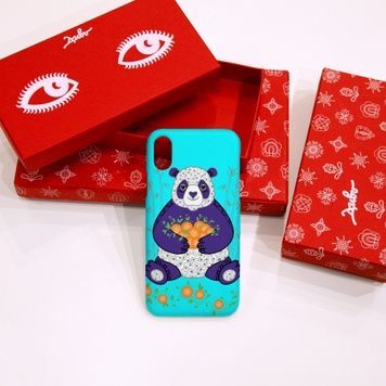 The phone case "Tangerine hug", Silicon