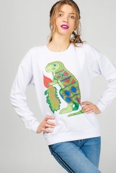 White sweatshirt "Dinosaur"