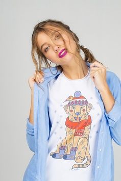 Women&rsquo;s T-Shirt "New Year&rsquo;s Wonderdog", S