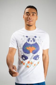 Men's t-shirt "Panda with mandarins", S