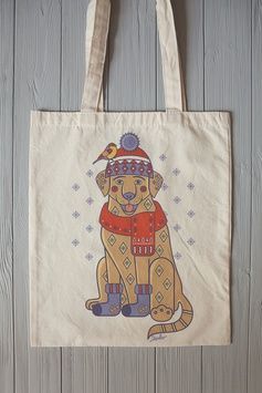 Eco bag "Christmas Labrador"