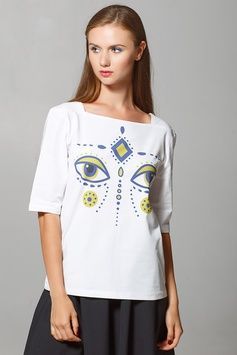 Women's T-shirt "Dyvooo-Eyes. Fabulous deer", S