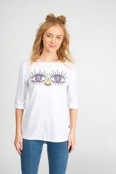 Women&rsquo;s t-shirt with eyes of dragonfly, S