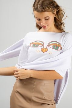 Women's T-shirt "Dyvooo-Eyes. The Emerald Cat-Whale", S