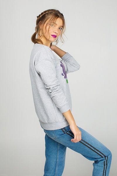 Grey women's sweatshirt with mouse