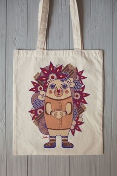 Eco bag "The hedgehog Ghluti"
