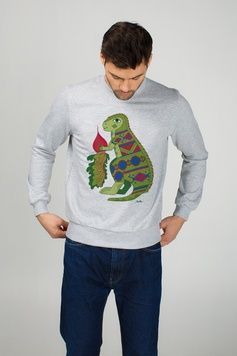 Свитшот мужской "Добродушный укрозаврик", S